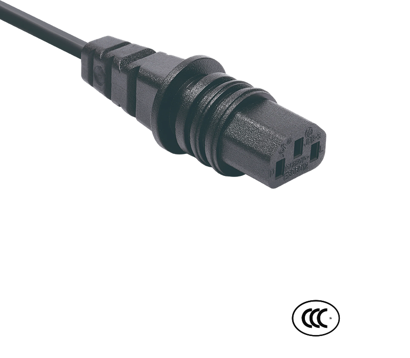 ซ็อกเก็ตหญิง JCB-3 IEC Connector C13 เป็นไปตามมาตรฐานจีน