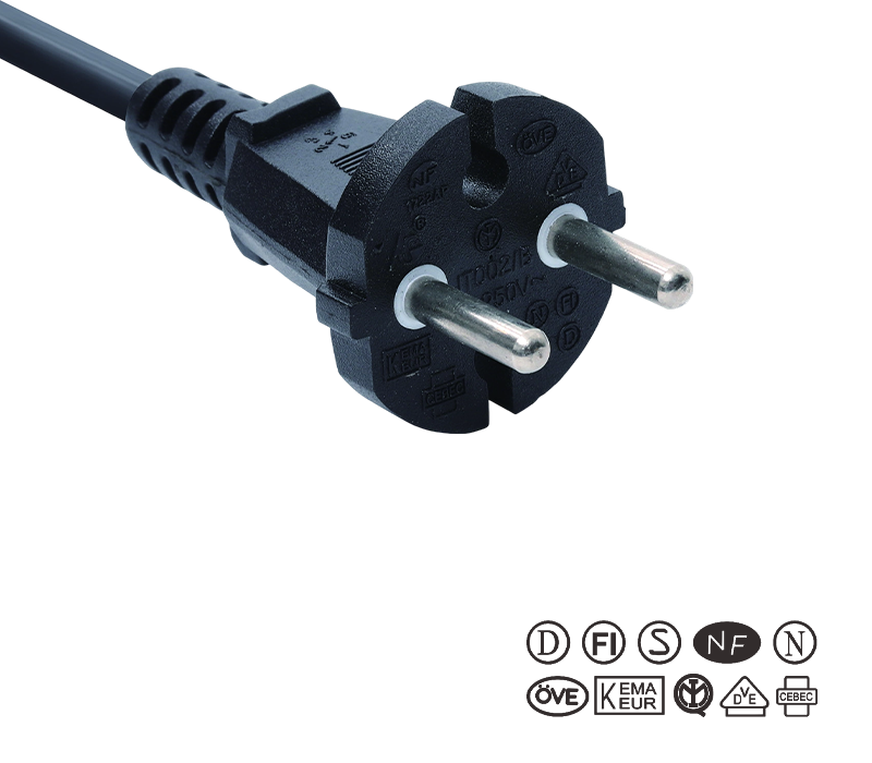 JT002/B/FY002 16A 250V ปลั๊กเครื่องมือสองพินมาตรฐานยุโรป
