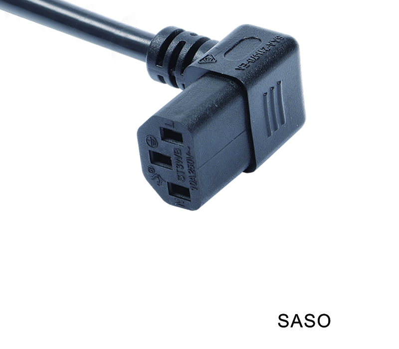 ST3WB IEC Connector ซ็อกเก็ตหญิงมุม 90 องศา C13 สอดคล้องกับมาตรฐานออสเตรเลีย