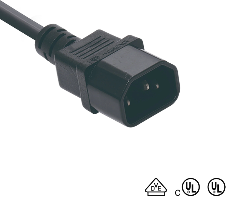 JT-SZ3/FY-SZ3 IEC Connector ปลั๊กตัวผู้ C14 ตามมาตรฐานเยอรมันและสหรัฐอเมริกา