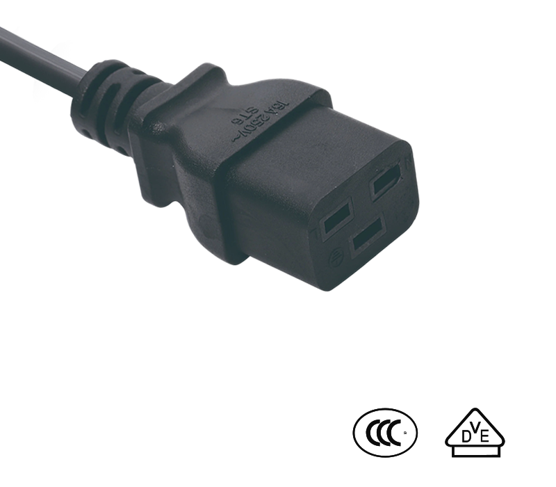 ซ็อกเก็ตหญิง ST6 IEC Connector C19 เป็นไปตามมาตรฐานจีนและเยอรมัน
