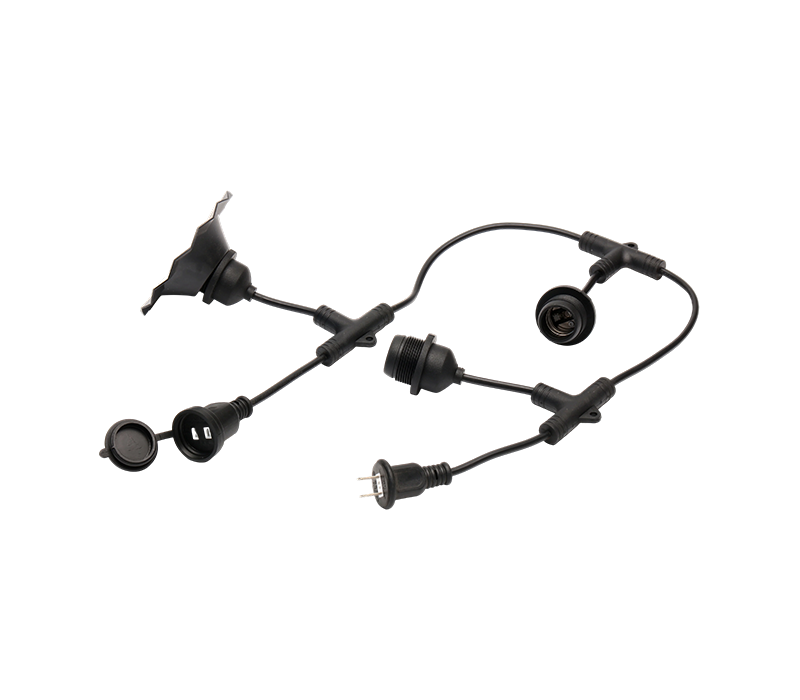 JD-2-24 US-Spec โคมไฟกลางแจ้ง LED ไฟสวนกันน้ำ S14 ไฟสตริง E26 ซ็อกเก็ต